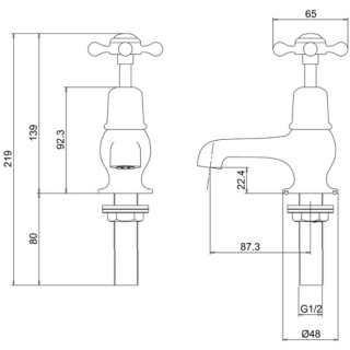 Burlington Claremont Basin Taps 3''